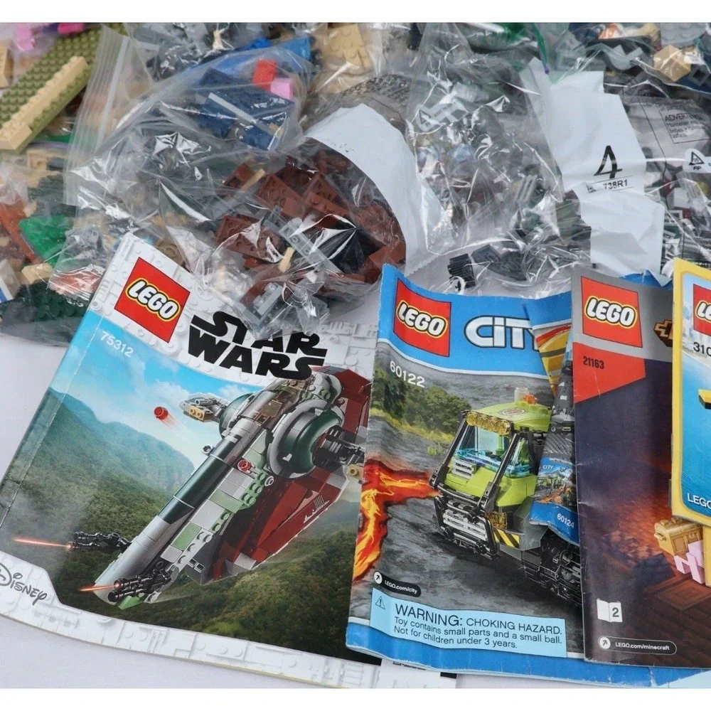 Minecraft & Star Wars Legos Boba Fett's Starship AAT Tank Mixed Lot (READ)